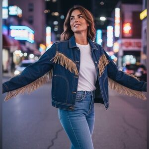 Brittania 🇬🇧 Fringe Jean Jacket